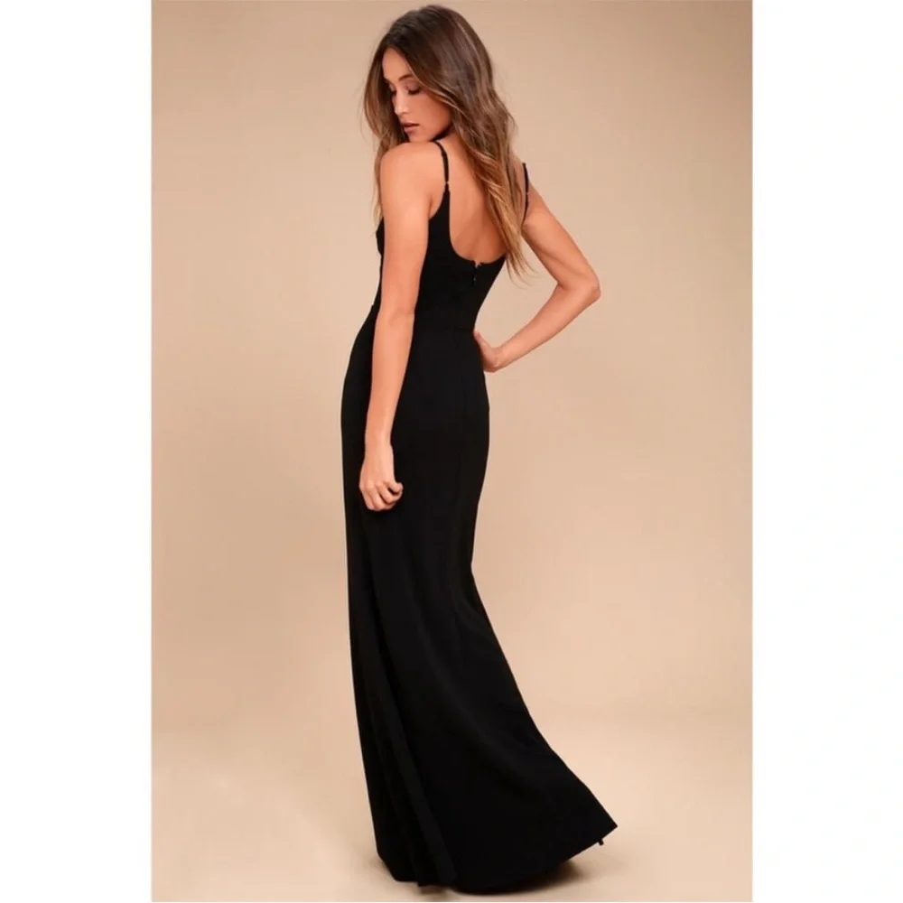 Lulus V Neck Spaghetti Strap Formal Maxi - Picture 4 of 5